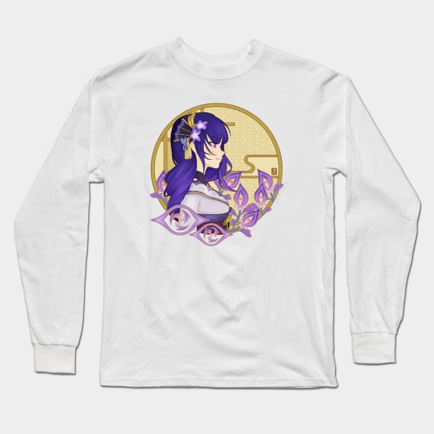 Raiden Ei, Genshin Impact Long Sleeve T-Shirt by Kuroi Kitsune